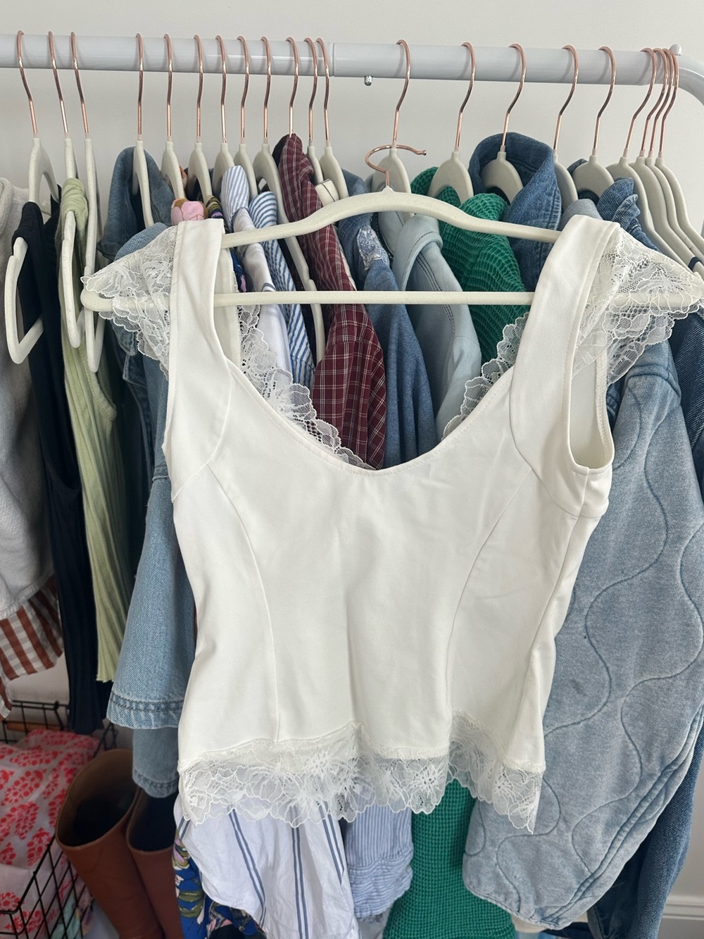 Free people better not cami lace shirt ivory - Picture 8 of 8